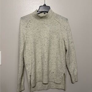 LOFT Cream Speckled Knit Sweater